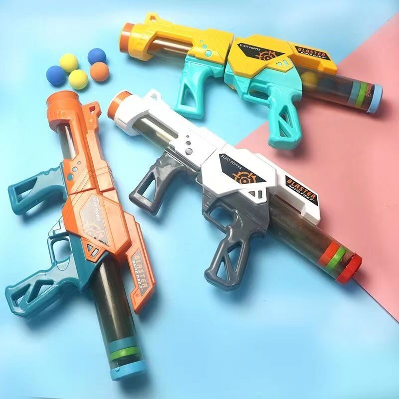Children's Toy Air Pressure Gun Shotgun Rifle Manual Soft Bullet Gun Air Power Foam Ball Gun for Boy