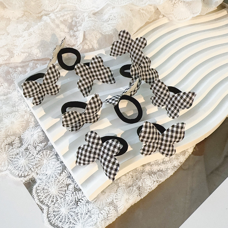 10 ชิ้น/เซ็ตสาวผีเสื้อเด็ก Hairbands ไม่มี Harm ผมการ์ตูนผ้าเช็ดตัวเชือกผู้ถือผมหางม้าเด็ก Mini ยาง Band Headwear