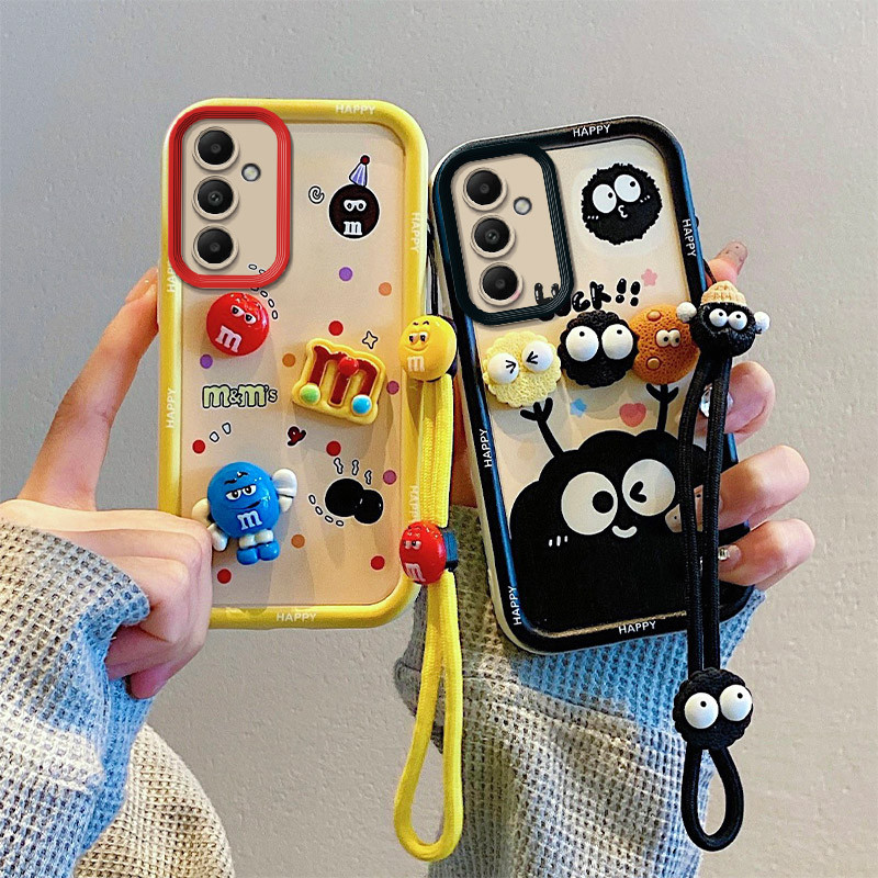 Samsung Galaxy a13 a14 a15 a71 a72 a73 a70 a32 a06 a16 a26 a36 a55 a56 4g 5Gเคสโทรศัพท์สุภาพสตรีกันกระแทกล้อมรอบอย่างเต็มที่ซิลิโคนป้องกันกรณีเชือกเส้นเล็ก