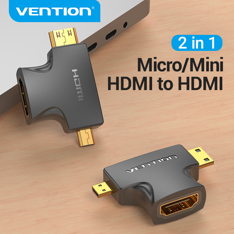 Vention อะแดปเตอร์แปลง HDMI เป็น HDMI ตัวเมีย ขนาดเล็ก 4K@30HZ/1080P@60HZ สําหรับโปรเจคเตอร์ TV