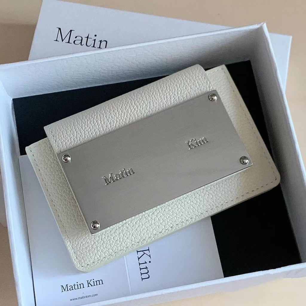 Matin kim Card Holder เกาหลี Niche Designer matinkim Simple Practical Short Zero Bag