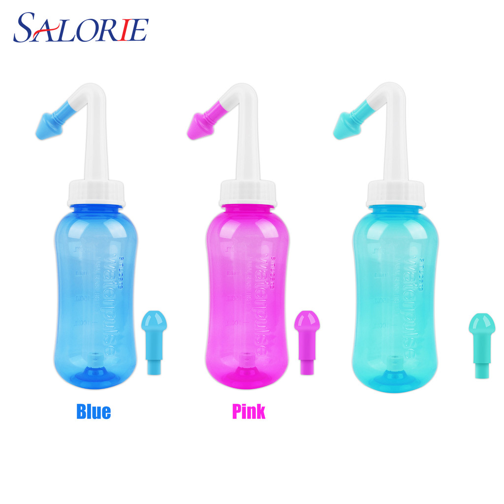 Salorie Waterpulse Nasal Wash Neti Pot Nose Sinus Wash Cleaner Bottle 300/500M