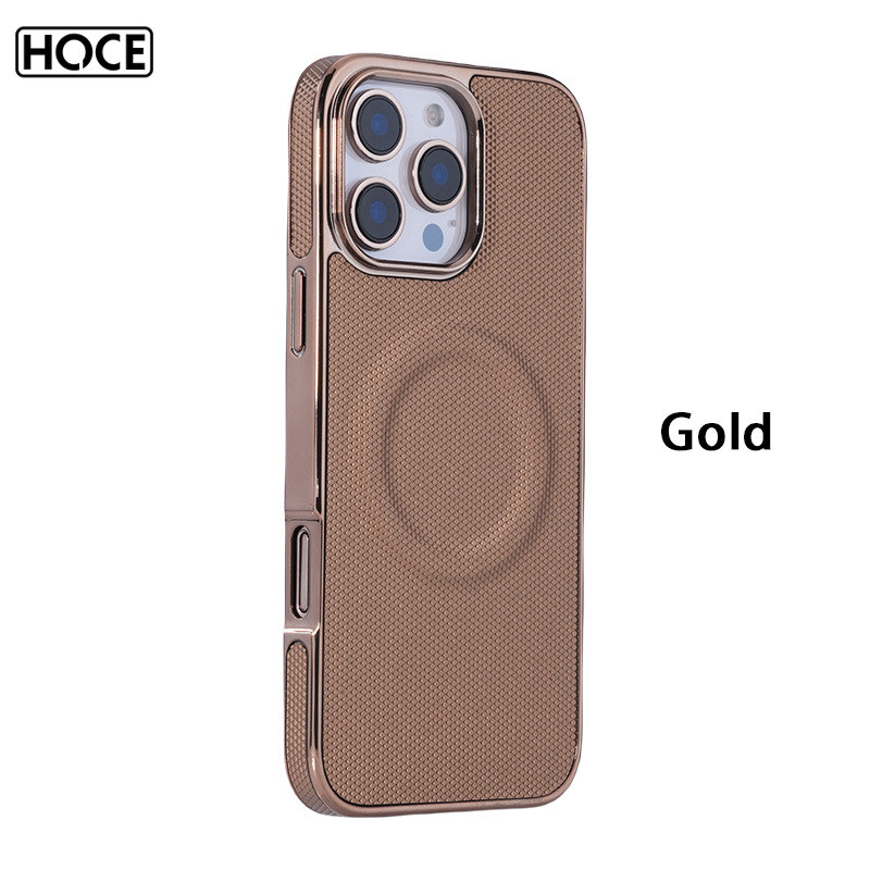HOCE Crashproof Veneering Magnetic สําหรับ IPhone 17 16 15 14 13 12 11 Pro Max กันกระแทกกลับกรณี