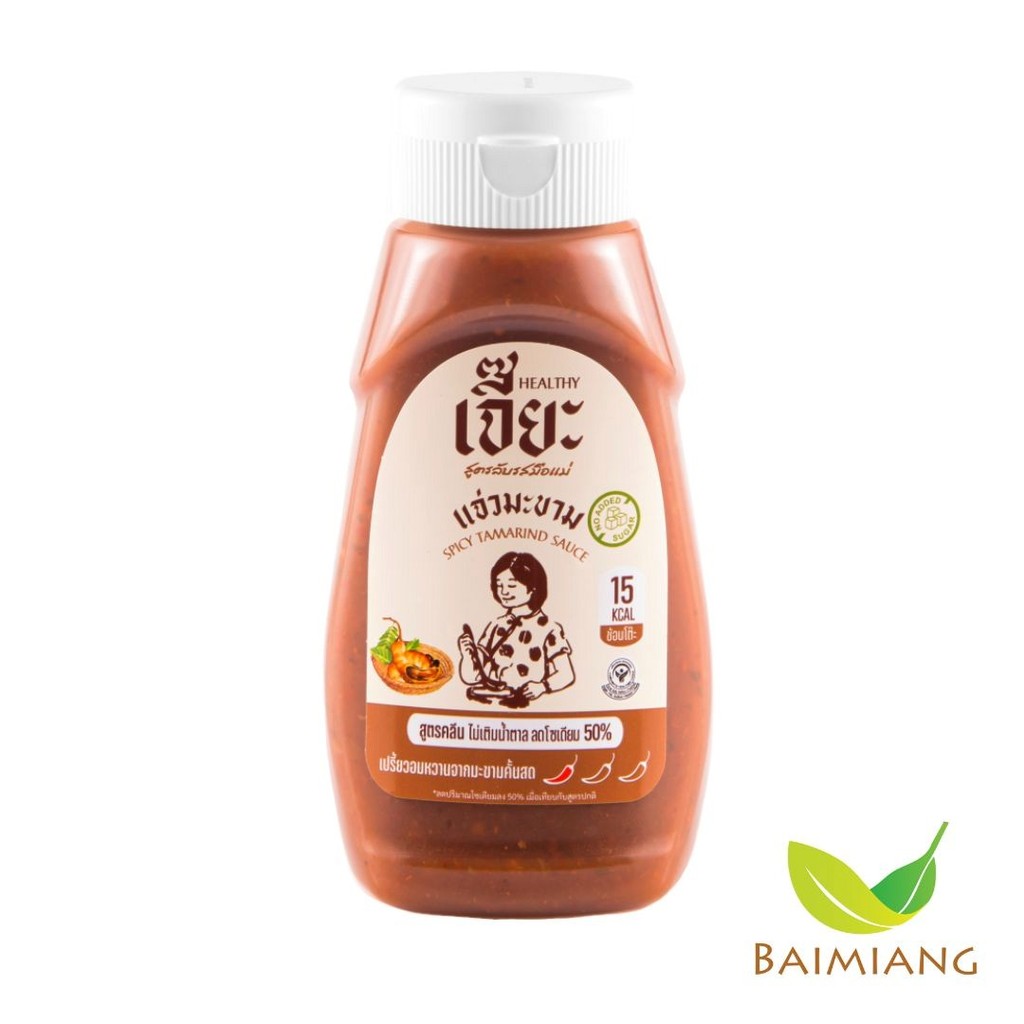 JEA แจ่วมะขาม สูตรไม่เติมน้ำตาล[ขวดพลาสติก] ขนาด 375 g. (04848)