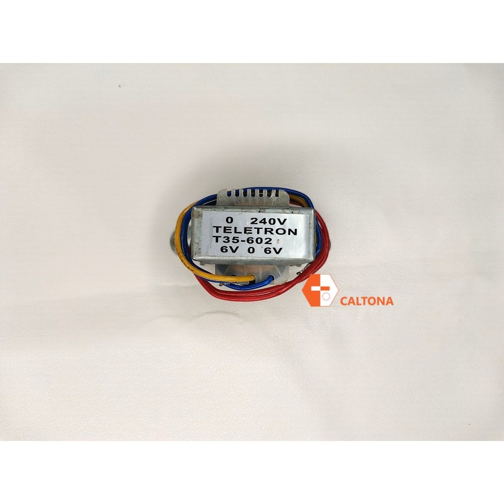 หม้อแปลงอัตโนมัติ 0.2A เอาต์พุต: 6V/0/6V, อินพุต: 0/240V POWER TRANSFORMER Telectron T35-42