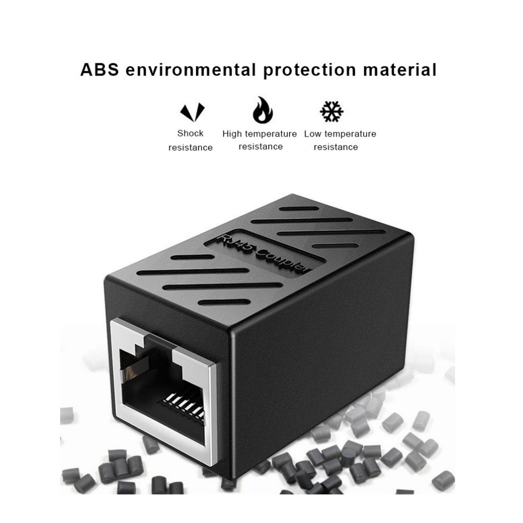 ตัวต่อแลน RJ45 Female to Female Cat5 Cat6 Network Ethernet LAN Coupler ประกัน1เดือน