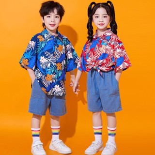 เสื้อผ้าเด็ก ชุดสงกรานต์เด็กพร้อมส่ง ชุดเด็กโต เซ็ท2ชิ้นเสื้…