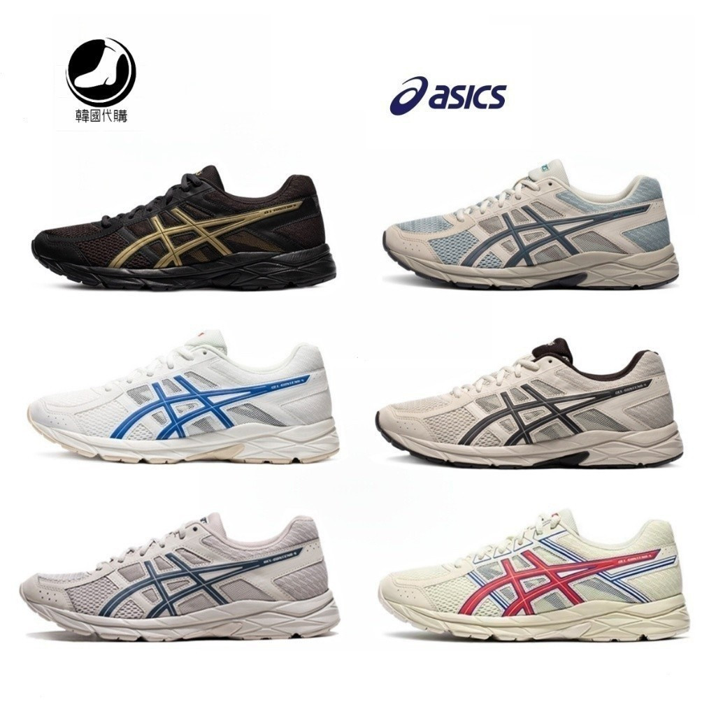 Asicsgel-Contend 4 Breathable Balance รองเท้าผ้าใบ Retro รองเท้าวิ่งดูดซับแรงกระแทกสําหรับผู้ชายและผ