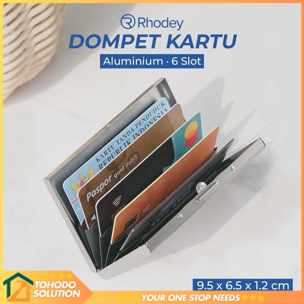 Rhodey Slim Aluminium 6-Slot Card Wallet - FMB-78
