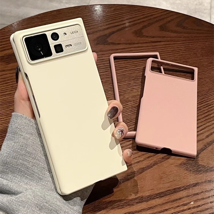 เคสโทรศัพท์มือถือ PC MI สีพื้น กันกระแทก สําหรับ Xiaomi MIX FOLD 3 MIX FOLD 2