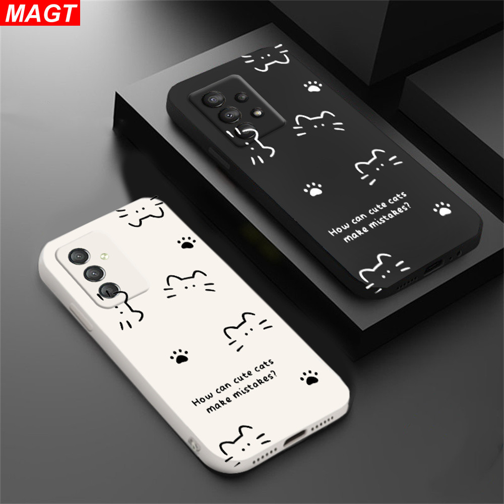 Samsung A55 5G A54 A05 A05S A15 A24 A14 M23 A04S A13 A03S A23 A53 A73 A33 A22 A21S A12 A11 A51 A10 A30 A50 A52 A20S A10S M12 J4 Sketch Cat น ่ ารักกรณี MAGT