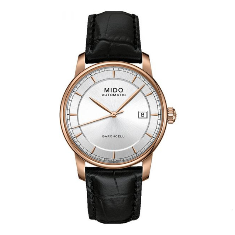 Mido Baroncelli Seriesm8600.3.10.4 นาฬิกาข้อมือ เส้นผ่าศูนย์กลาง 38 มม. สําหรับผู้ชาย