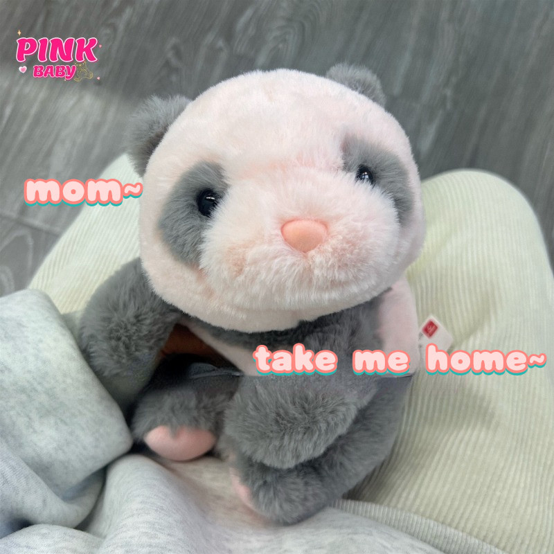 ตุ๊กตาหมีแพนด้าจําลอง แพนด้า แพนด้า สีชมพู เหมาะกับของขวัญ สําหรับเด็กผู้หญิง และคู่รัก