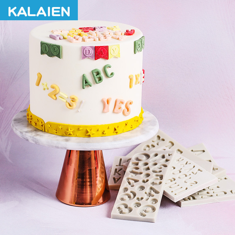 Kalaien แม่พิมพ์ซิลิโคน รูปตัวอักษร Happy Brithday สําหรับทําขนมเค้ก เบเกอรี่