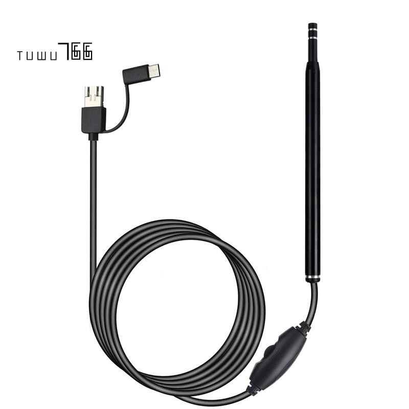 [tuwu766] กล้องเอนโดสโคป 6LED ปรับได้ สําหรับคอมพิวเตอร์ USB