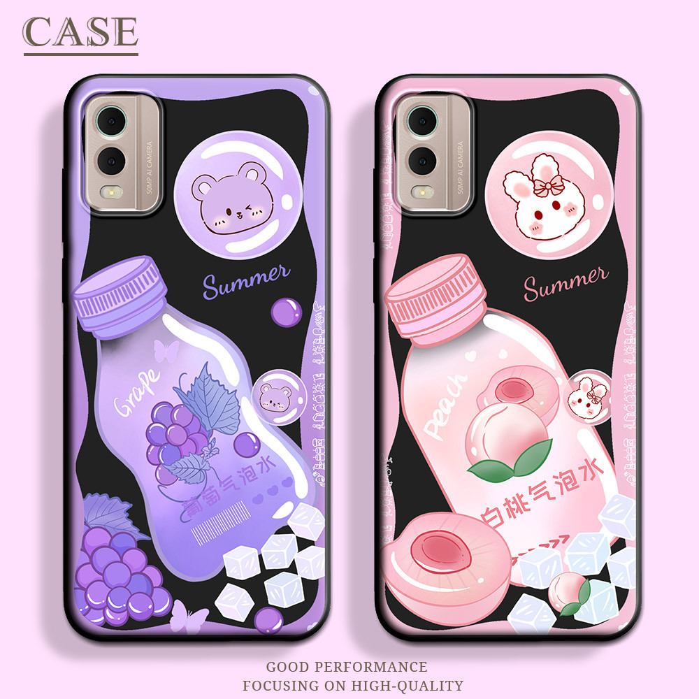 เคสโทรศัพท์มือถือ ซิลิโคนนิ่ม TPU ผิวด้าน ลายการ์ตูนผีเสื้อน่ารัก สําหรับ NOKIA c32 (TA-1534) NOKIA 