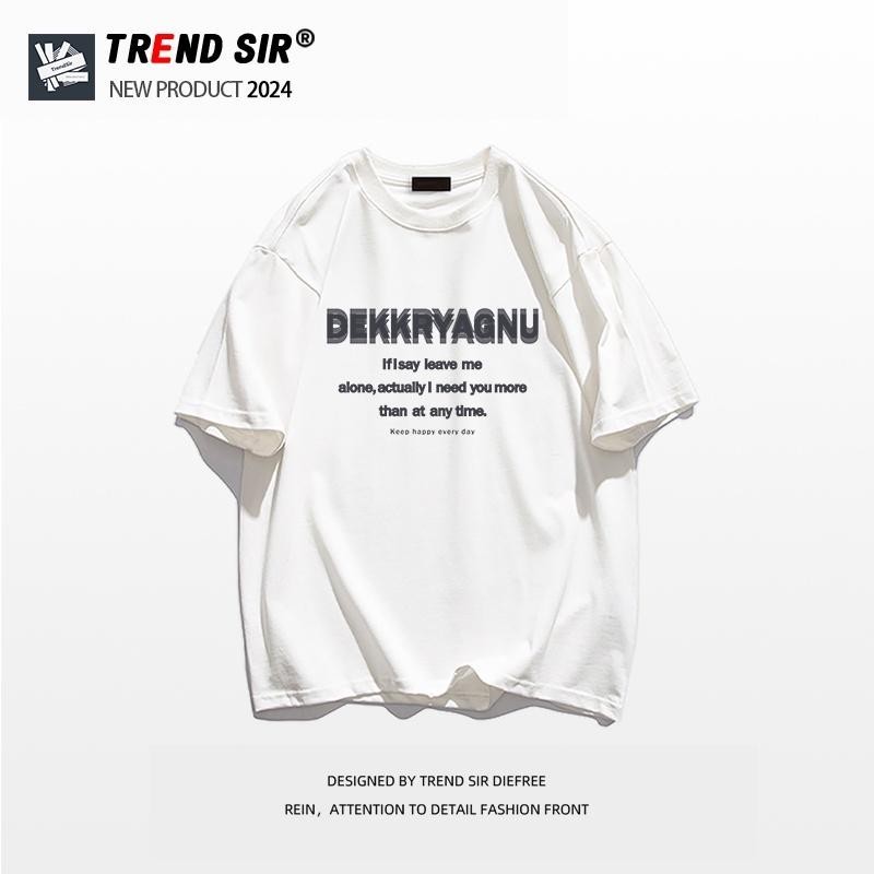 2024new TrendSirพร้อมส่งalphabettshirt ผู้หญิงฤดูร้อน hihop สูงพิมพ์ตัวอักษรถนน s-5xl