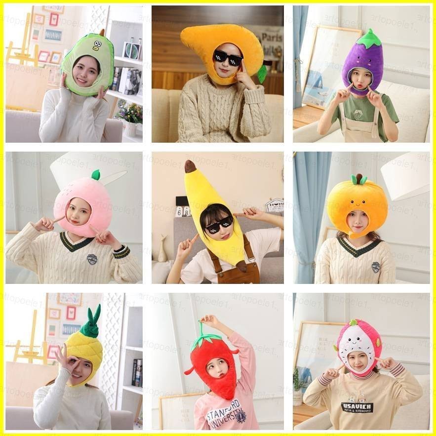 Bx หมวกคอสเพลย์ รูปผลไม้ กล้วย ลูกพีช ส้ม น่ารัก พร็อพถ่ายรูป สําหรับเด็ก