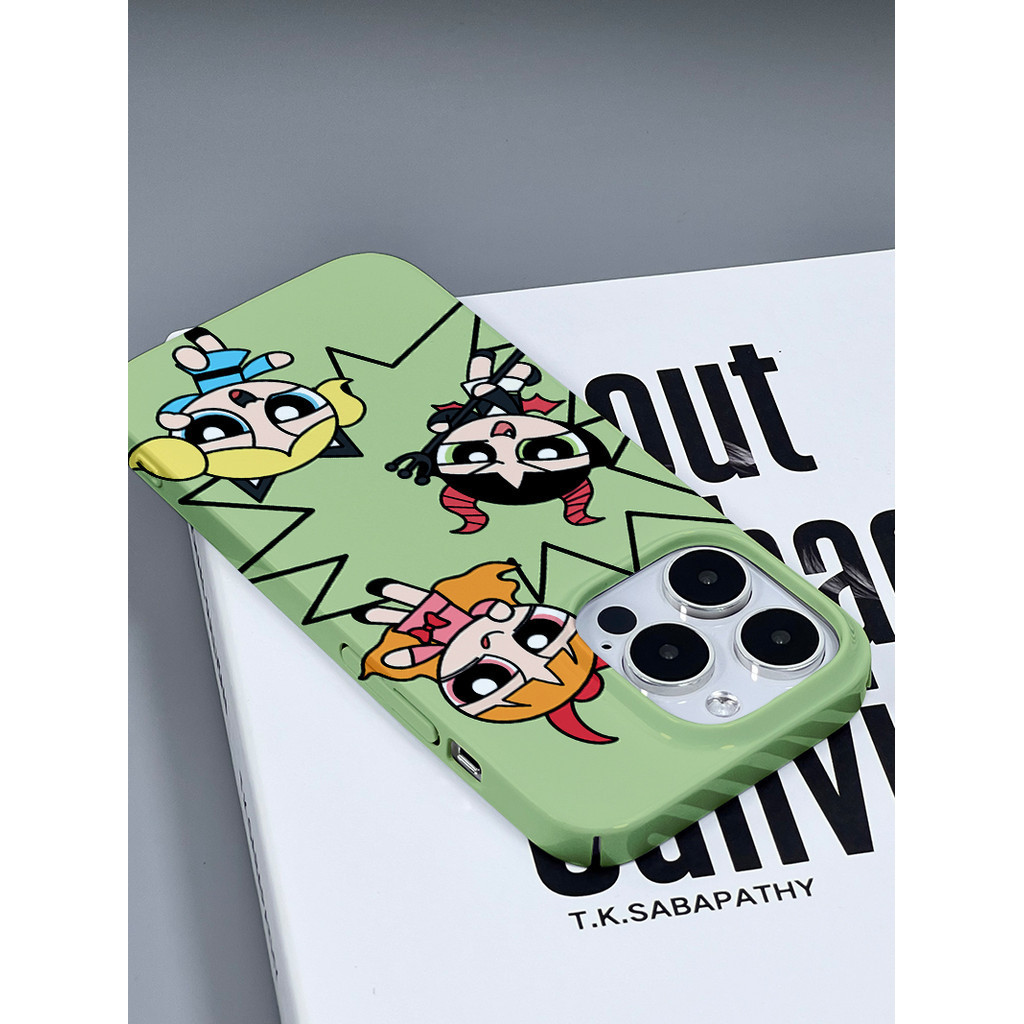 การ ์ ตูนน ่ ารัก Powerpuff Girls hard case แพคเกจเต ็ มรูปแบบ anti drop hard case เคสโทรศัพท ์ เหมาะสําหรับ iPhone 15 14 13 12 11 pro Max se X XR XS Max 7 8 6s Plus & *-