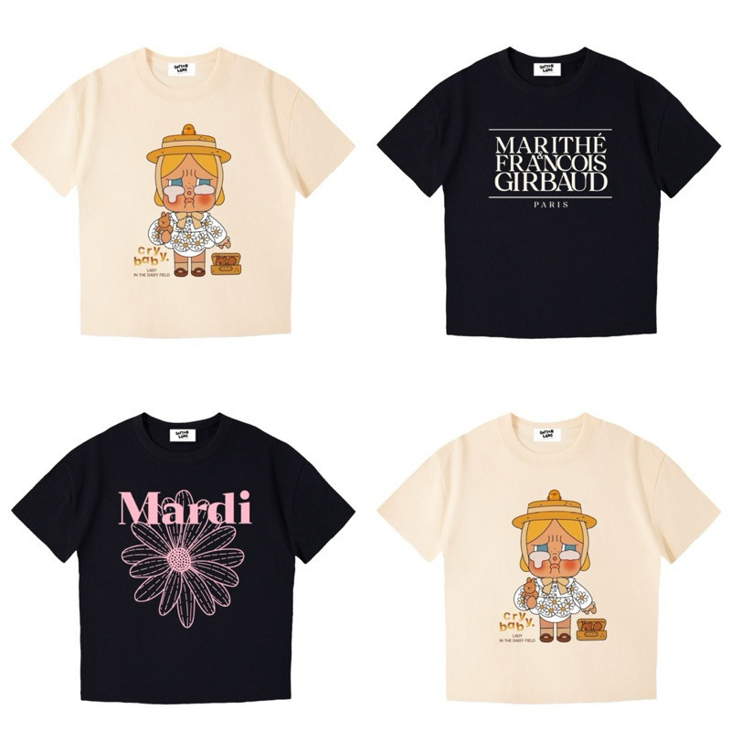 【NEW】 เสื้อครอป อก 38“ ผ้าคอตตอน ไม่ต้องรีด สกรีนDFT 🍒 S-5XL