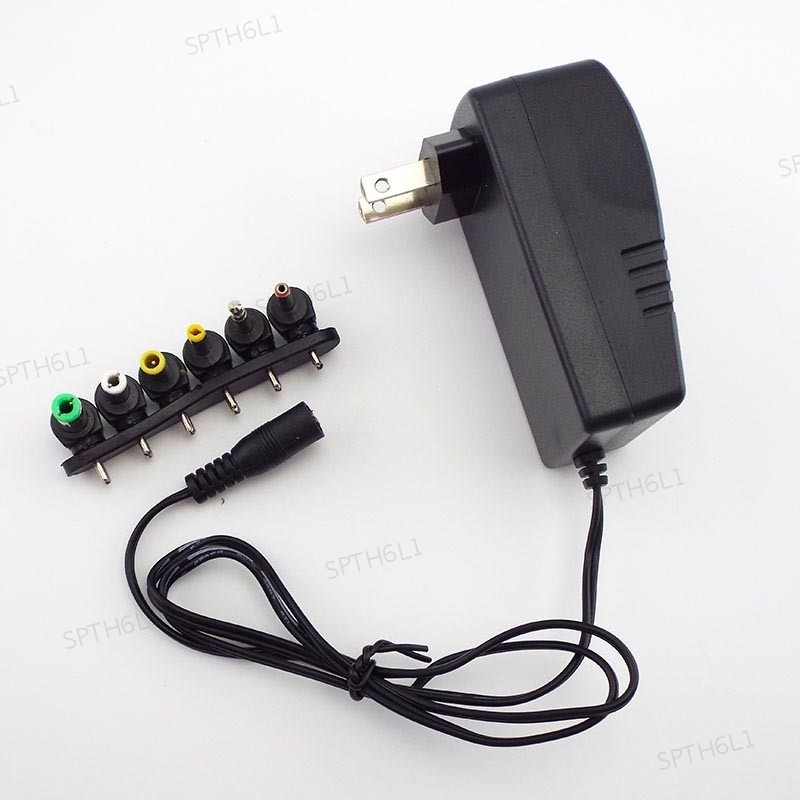 Ac DC Power Adapter Universal Adjustable Charger Connector Supply พร ้ อมปลั ๊ ก 30W 3V 4.5V 5V 6V 7.5V 9V 12V 2A 2.1A TH6L1