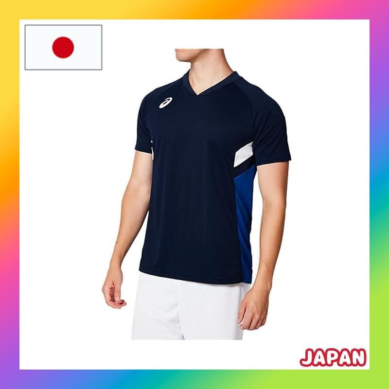 [ASICS] Volleyball Wear Short Sleeve Game Shirt 2053A048 [Unisex] Blue/Peacoat Japan S (Equivalent to Japan Size S)