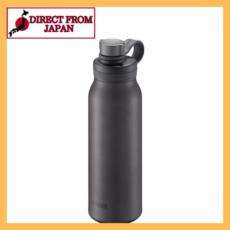 [TIGER] Stainless steel bottle 1200ml with vacuum insulation for carbonated drinks, beer OK, cold storage, carrying, and growler MTA-T120KS Steel (Black)