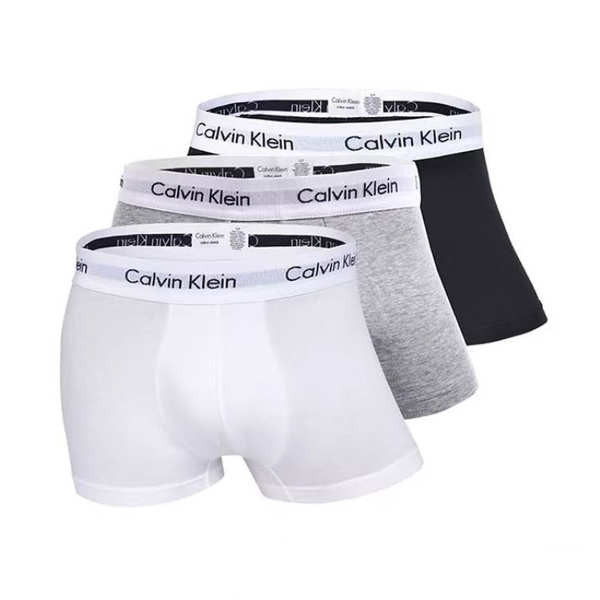 กางเกงใน ck กางเกงใน กางเกงบ็อกเซอร์ผ้าฝ้ายผู้ชาย Calvin Klein CK แพ็ค 3 ชิ้น U2664G-998