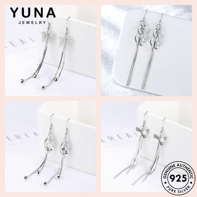 YUNA JEWELRY ตุ้มหู ต่างหู แท้ ห่วง ผู้หญิง เงิน เพชร 925 แฟชั่น M142