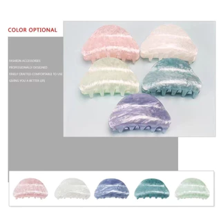 A HELLO GIRL Simple French Light Luxury อะคริลิคคว้าขนาดกลาง Ins สไตล์คลิปผมจับ Shark คลิปเครื่องประดับแผ่นคลิปผม