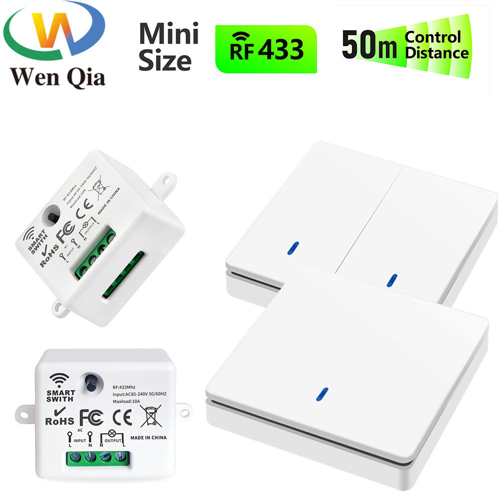 สวิตช์ไร้สาย ควบคุมระยะไกล , ไม่ต้องเดินสาย RF433 wireless light wall switch