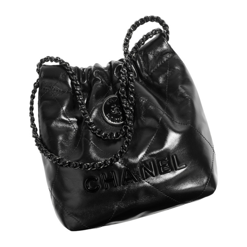 Chanel/Chanel Women's Bag Borsa 22 mini Shiny Lambskin One Shoulder Bucket