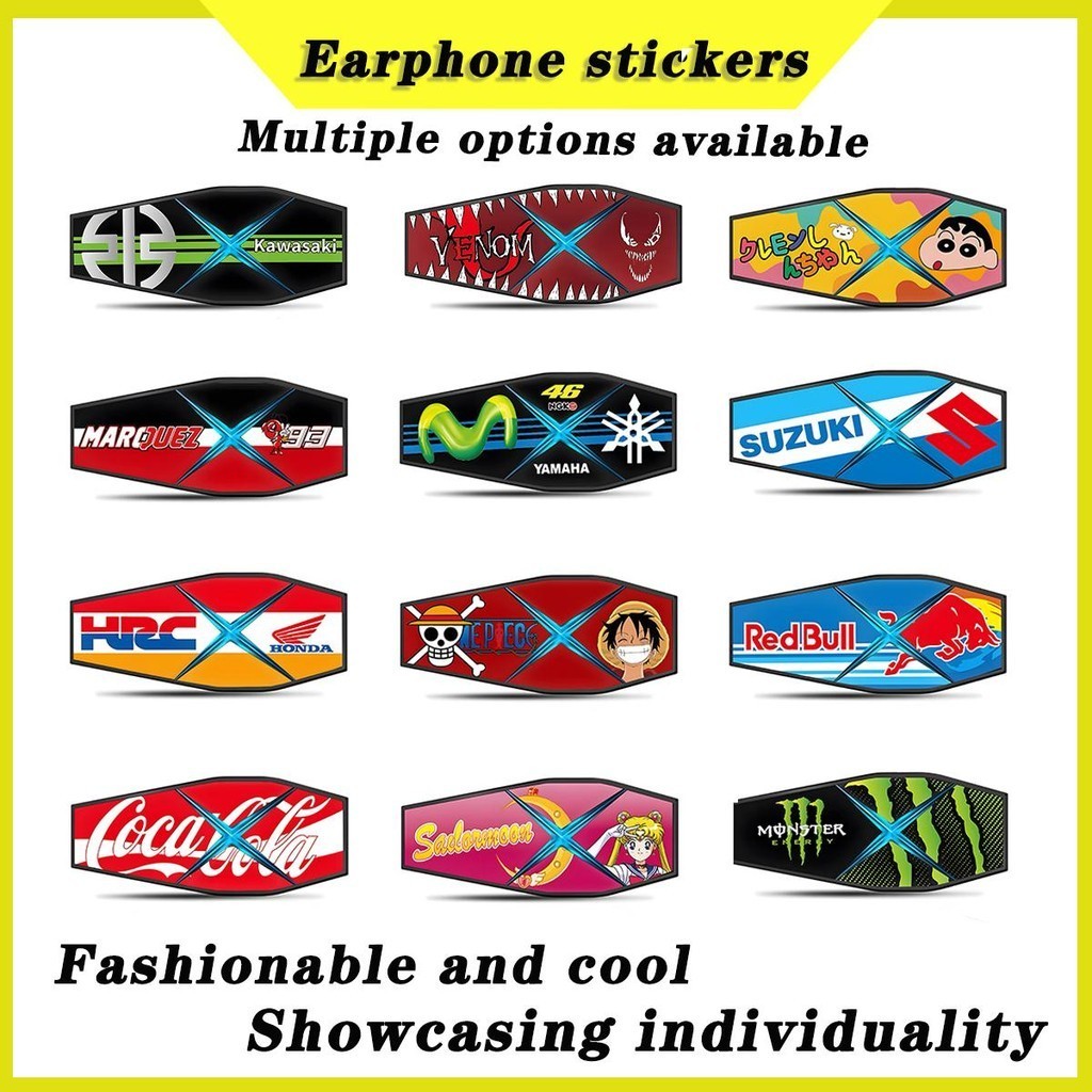 สําหรับ ASMAX F1 หมวกกันน็อครถจักรยานยนต์หูฟังบลูทูธ F1 PRO เคสป้องกันกันน้ําสนุก 3M สติกเกอร์