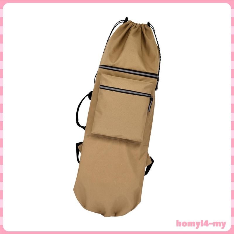 [HomyldfMY] Skateboard Backpack Bag Adjustable Straps Skate Pouch Longboard Carry Case