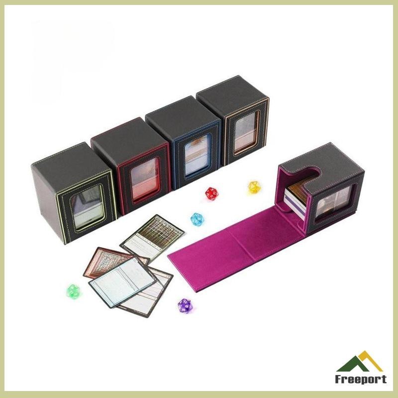 [Szgqmyyx1 ] Trading Card Deck Storage Box Game Card Case Transparent Window Collectible Cards Container Cards Organizer Deck Case