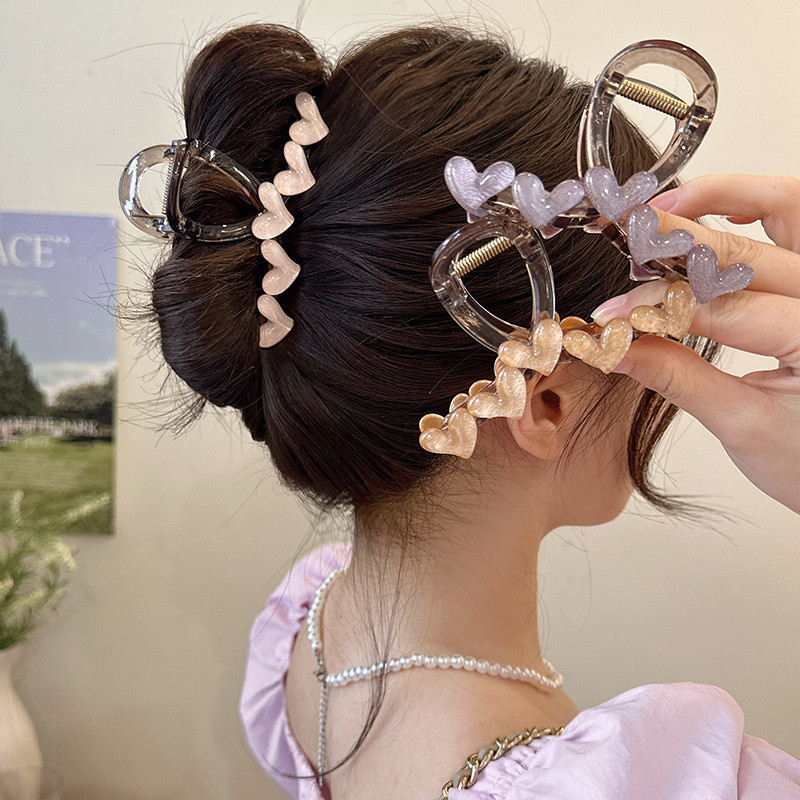 2024 ใหม ่ แฟชั ่ นสาว Hairpins อะคริลิครักขนาดกลาง Shark คลิปผมหางม ้ าผู ้ ถือคลิปอุปกรณ ์ เสริมผมสําหรับผู ้ หญิง Headdress