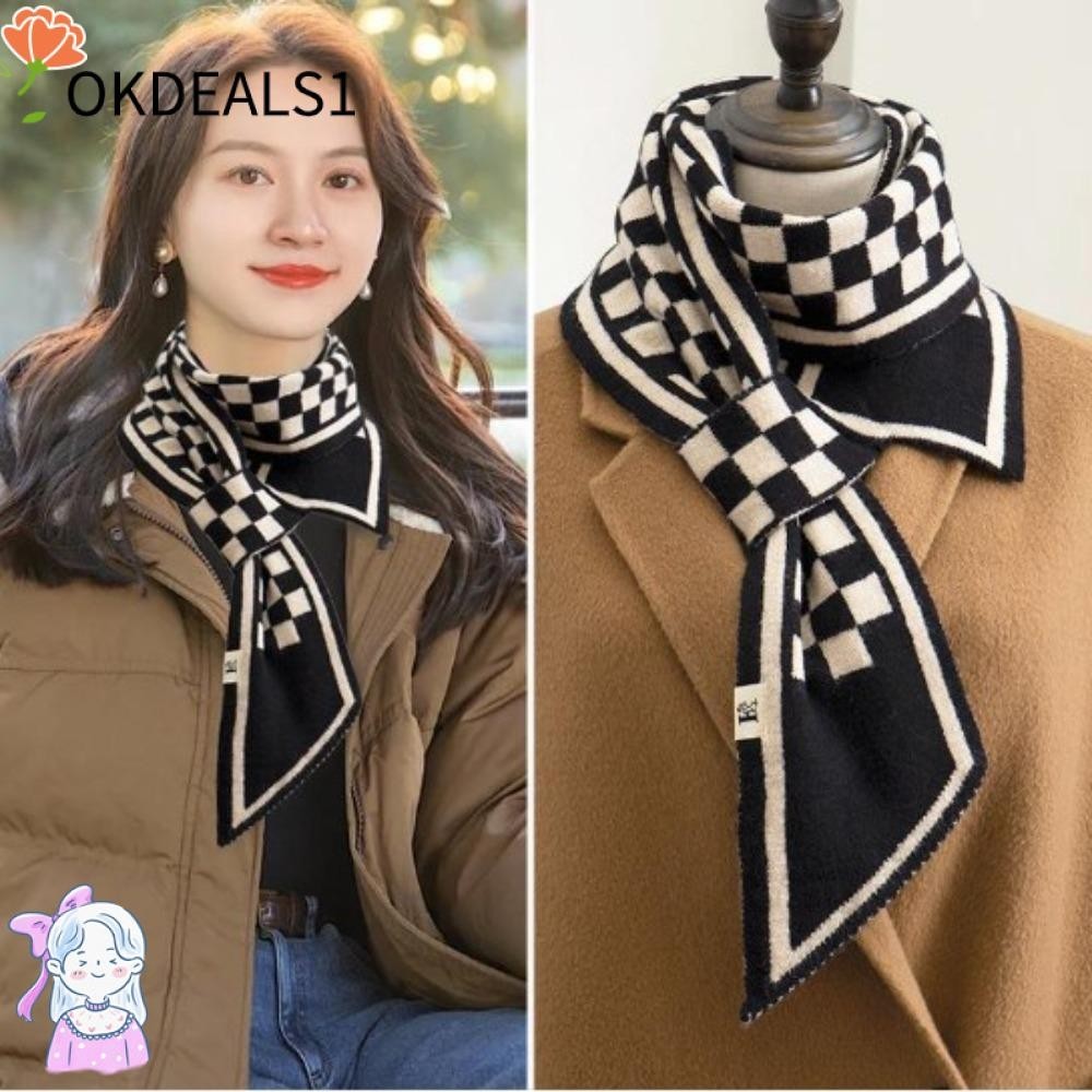 Dealshop ผ้าพันคอ ผ้าแคชเมียร์ถัก ผ้าวูลเทียม ให้ความอบอุ่น ระบายอากาศ เป็นมิตรกับผิวหนัง