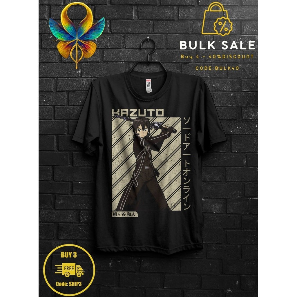 Kazuto Kirigaya คอสเพลย์เสื้อของขวัญสำหรับอะนิเมะพัดลม SAO Yuuki Konno Tee Sinon Appareal Kirito TSh