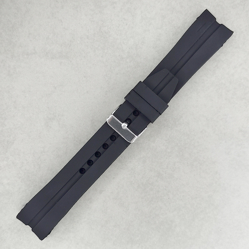 สายนาฬิกาซิลิโคน 22 มม.24 มม.26 มม.สําหรับ Seiko นาฬิกา Diver ดําน้ํา Skx007 Skx009 ทูน่ายาง Watchbands กีฬาสร้อยข้อมือสีดําผู้ชายผู้หญิงเข็มขัดข้อมือ