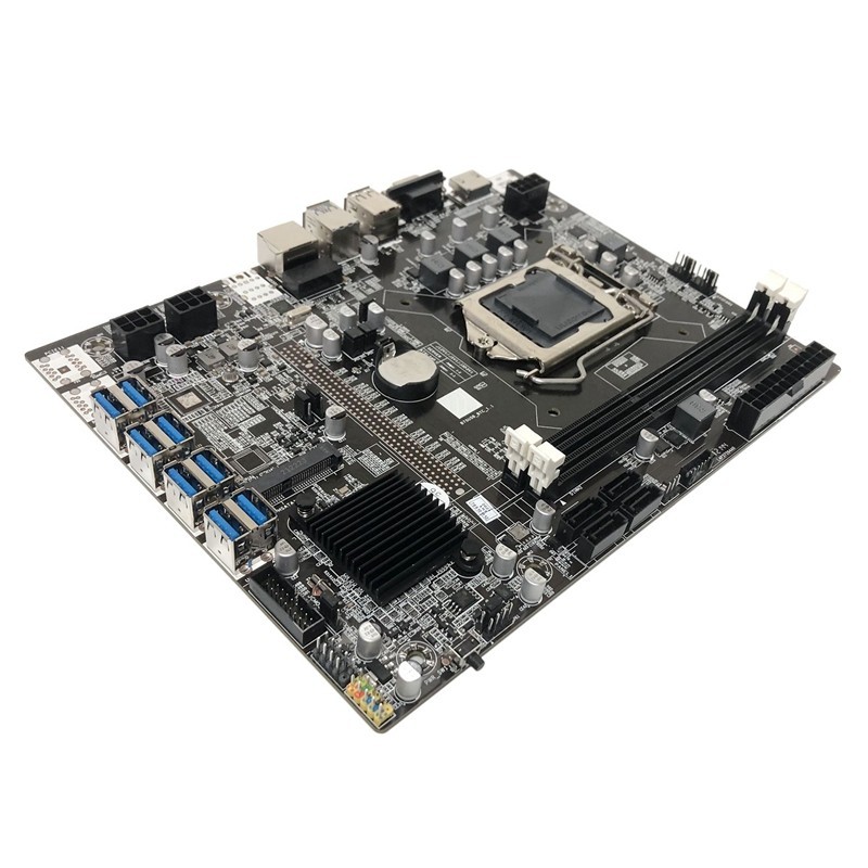 B75 BTC เมนบอร ์ ดการขุด 8XPCIE เป ็ น USB3.0 G540 CPU Fan DDR3 4GB ...