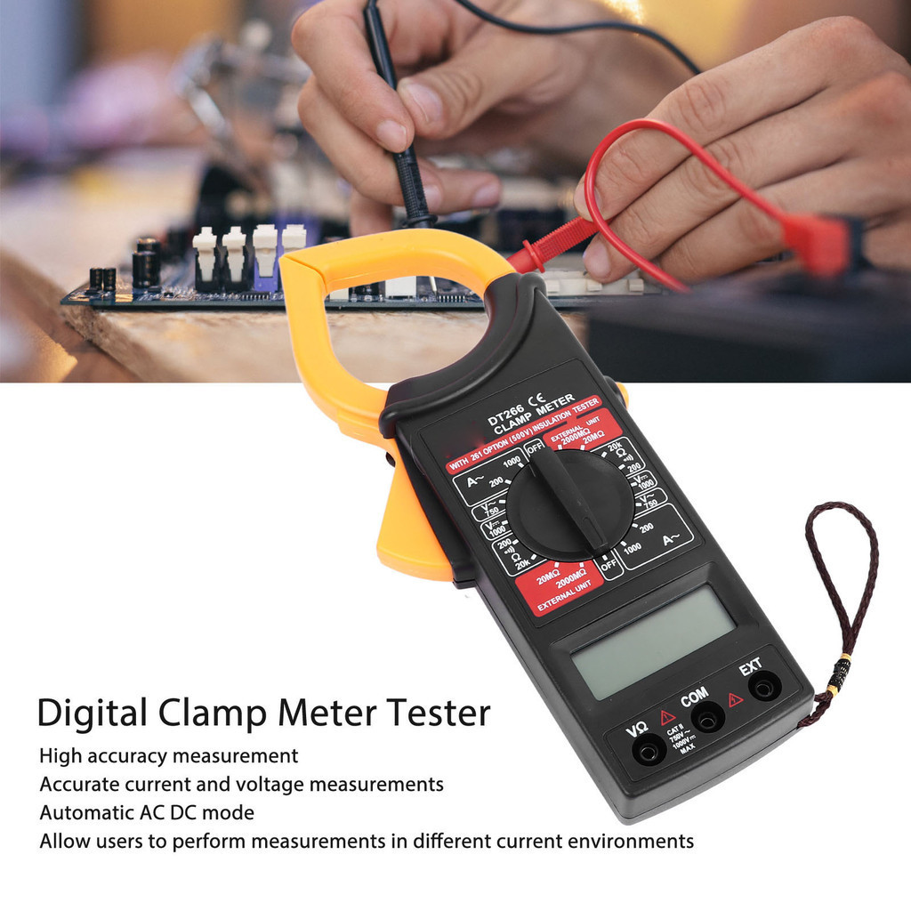 Newsletter Digital Clamp Meter มัลติมิเตอร์เครื่องทดสอบโวลต์มิเตอร์ความแม่นยำสูง Amp Volt AC DC อัตโนมัติ