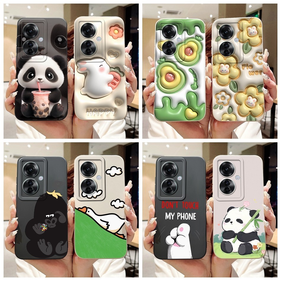 Oppo Reno11 F 5G น่ารัก Panda กระต่ายการ์ตูน Jelly Case Oppo Reno 11F CPH2603 ป้องกันกันกระแทกเคสโทรศัพท์