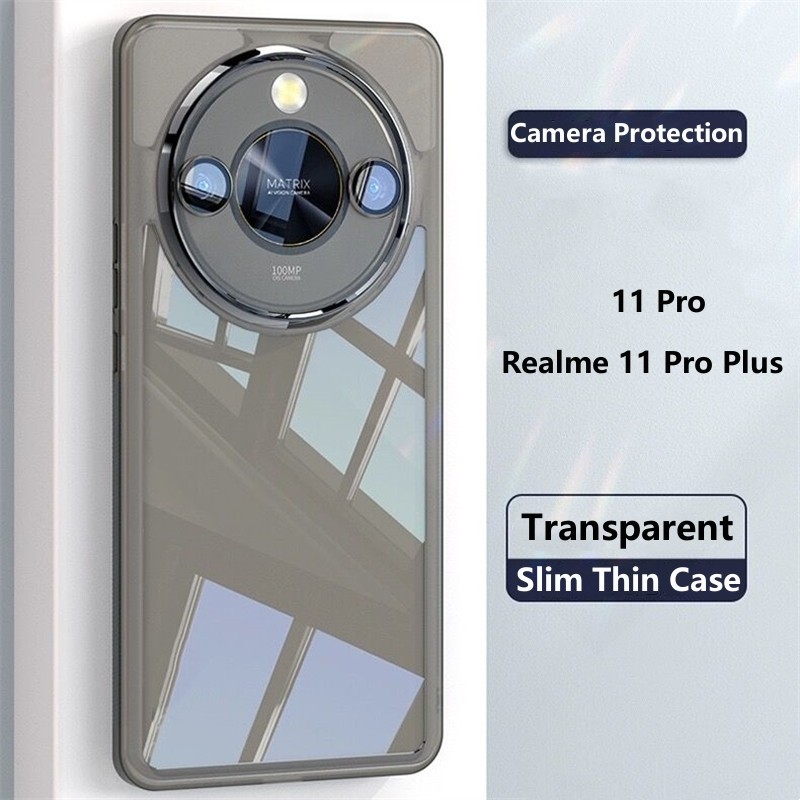 เคสสําหรับrealme 11 12 Pro PlusกรณีTPUซิลิโคนอ่อนนุ่มโปร่งใสเคสโทรศัพท์สําหรับRealme 11 11Pro + 5Gกล้องกันชนป้องกัน