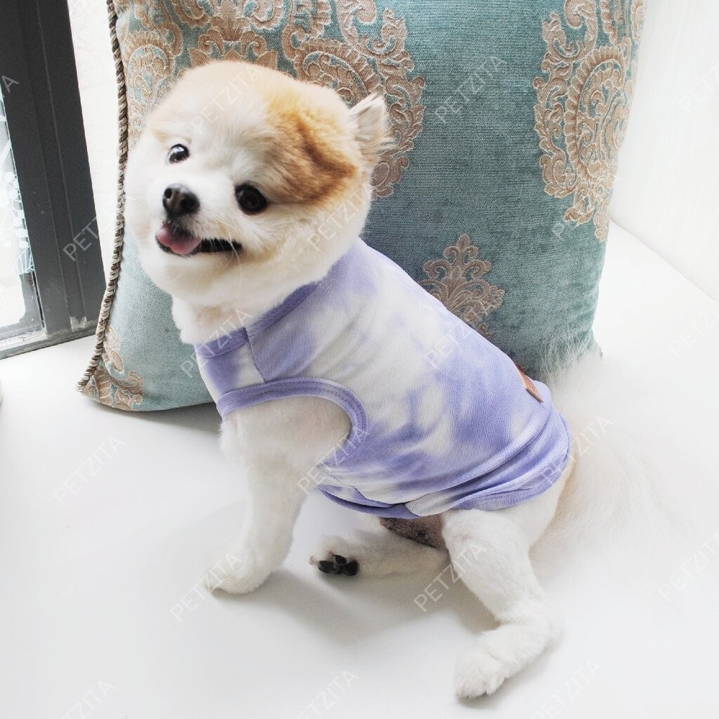 พร้อมส่ง  เสื้อแขนกุดพิมพ์ ลายมัดย้อม ผ้าใส่สบาย FOR PET เสื้อผ้าสัตว์เลี้ยง ชุดสุนัข หมา ชุดแมว ราคา ถูกที่สุด ดีลบีเคเค แกลเลอรีภาพที่ 6