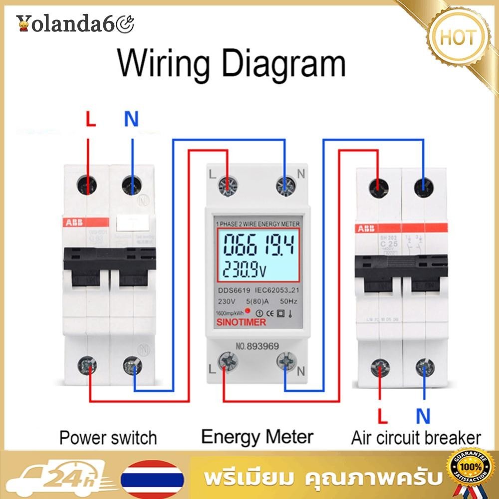 H1 # Digital Wattmeter จอแสดงผล LCD 220V 230V เครื ่ องวัดพลังงาน Super Energy Saving 50