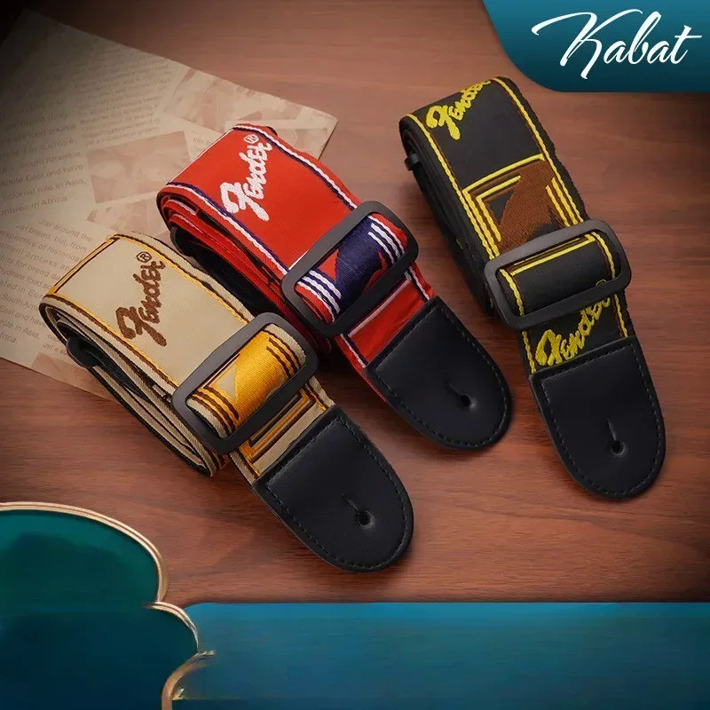 Original Acoustic Electric Guitar Acoustic Guitar Strap 1 ชิ ้ นปักคลาสสิกสายคล ้ องไหล ่ ไม ้