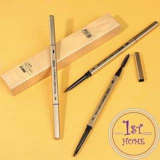 ดินสอเขียนคิ้ว 2 in 1 มีหัวเขียน และหัวแปรงปัดคิ้ว ทรงสามเหลี่ยม กันน้ํา กันเหงื่อ ติดทนนาน Eyebrow pencil