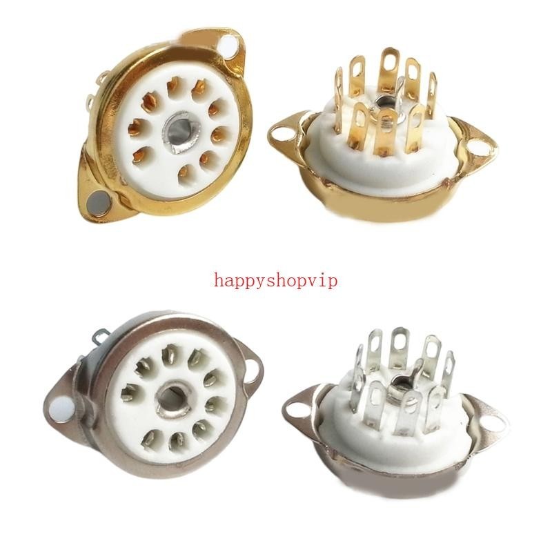 Hsv 5PCS B9A เซรามิค 9Pin PCB Tube Socket สําหรับ 12AX7 12AT7 12AU7 GZC9-C-1 GZC9-C-1-G
