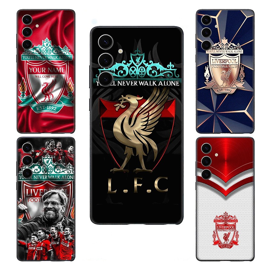 สําหรับ Samsung A15 M14 FE S23 ultra plus TPU นิ ่ มสีดําเคสโทรศัพท ์ มือถือ Liverpool professional ฟุตบอลคลับในอังกฤษ