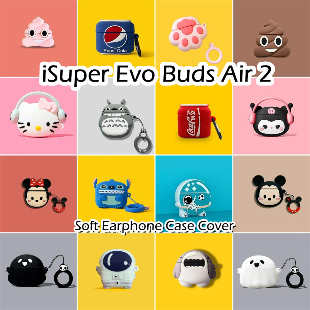 สําหรับ iSuper Evo Buds Air 2 กรณีน่ารักการ์ตูนซิลิโคนอ่อนนุ่มหูฟังกรณีปลอก NO.1
